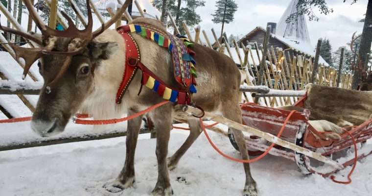 Crossing the Arctic Circle into Finnish Lapland